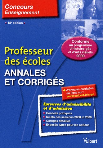 Professeur des écoles : Annales et corrigés